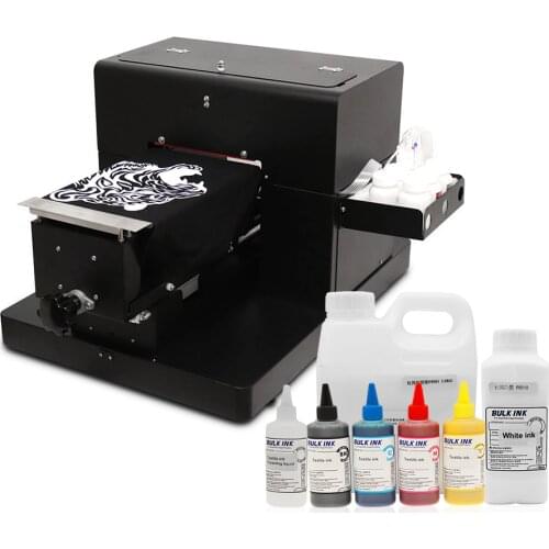 T-shirt Printer A4 size A4 Flatbed Printer clothes DTG Printing Machine For fabric T-Shirt Clothes Printing machine With Ink