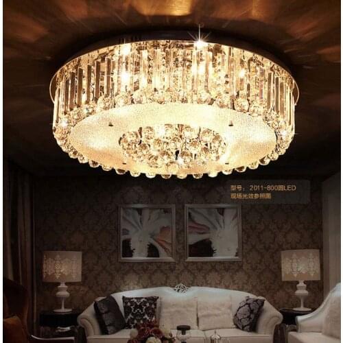Modern minimalist Round Ceiling American Style LED Crystal Lighting For Living Room Bedroom Hall Hotel Restaurant Dining Room