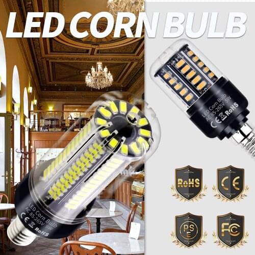 E27 LED Corn Bulb Lamp E14 Led Lamp Candle Bulb Smart IC Light 85-265V LED Chandelier Lighting B22 Lampara LED Light 5736 SMD