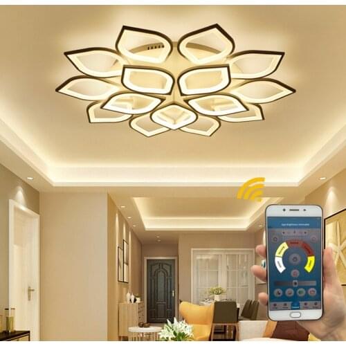 Modern LED Chandelier Lighting Ceiling Chandeliers With Remote Control Luster For Living Room Bedroom Kitchen Fixture Lights