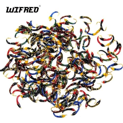 Wifreo 12pcs Epoxy Nymph Flies Midge Hegene Buzzers Trout Fishing Bait Artificial Lures Size 14 Hook