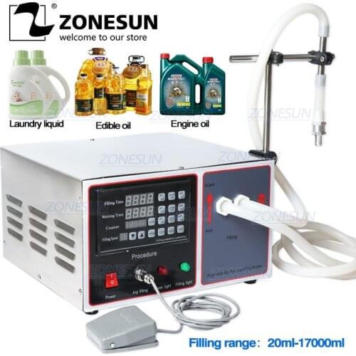ZONESUN GZ-GFK17B Semi Automatic Filling Machine Laundry Cooking Oil Water Juice detergent Liquid Bottle Filling Machine