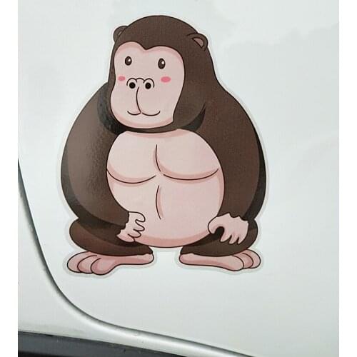 ZTTZDY 10.8cm*13.5cm Cute gorilla animal Car Sticker PVC Decoration Decal YJ1-0097