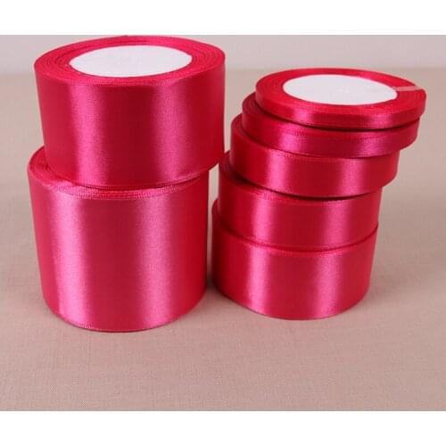 25 yards/roll) Fushia Single Face Satin Ribbon Wholesale Gift Wrapping Christmas ribbons 14