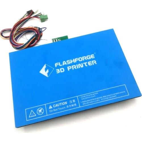 Funssor 232*154mm flashforge Creator pro/Dreamer 3D printer heated bed with aluminum build platform sticker extended cable