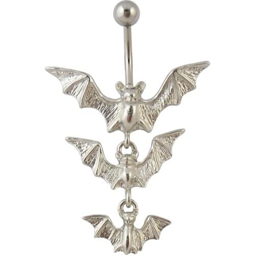 5pcs/lot Christmas Gift! Wholesale Dragonfly bat Navel Ring Belly Ring