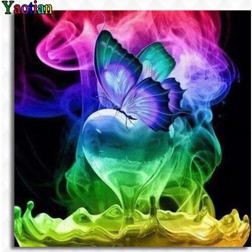 5D DIY Diamond Painting Abstract love butterfly Diamond Embroidery Cross Stitch Kis Full Square Round Drill Mosaic Manual Gift