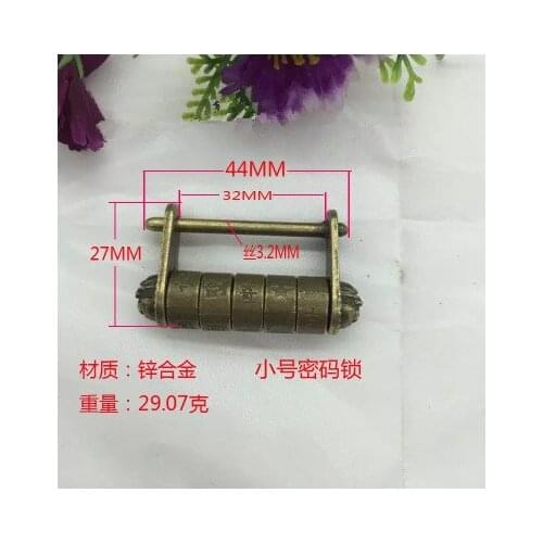 A001 Small Chinese antique lock box cross open padlock