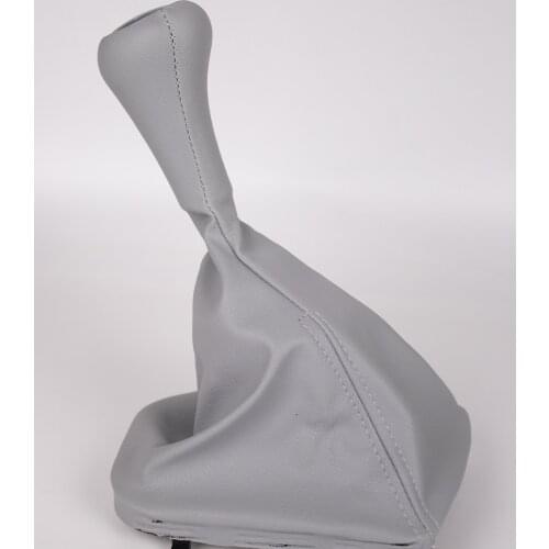 Grey Leather Gear Knob And Gaiter 5 Speed FOR BMW E46 With Light ,M Logo
