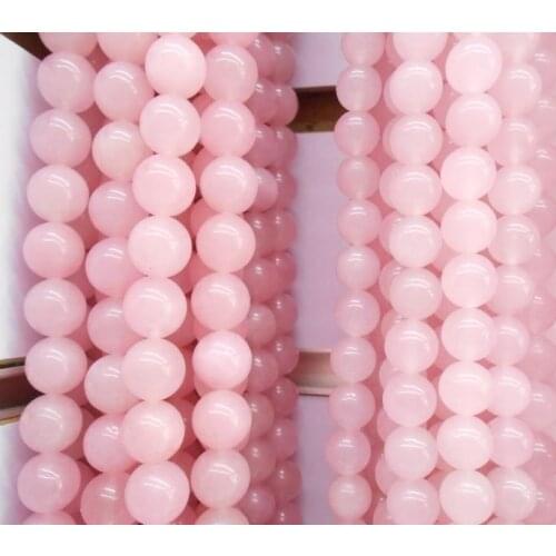 Free shipping 4-10mm Nature Pink Quartz Imitation Gemstone Beads Pick Size 15"Diy Bracelet Necklace For Jewelry