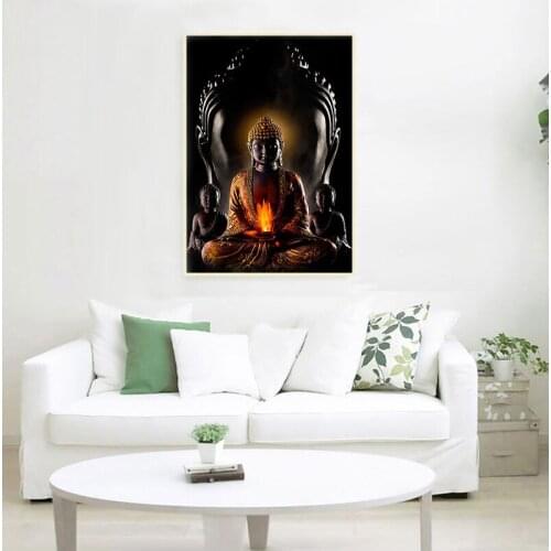 God Buddha Wall Art Canvas Prints Buddha Canvas Art Paintings On The Wall Canvas Pictures Buddhism Posters Wall Decor