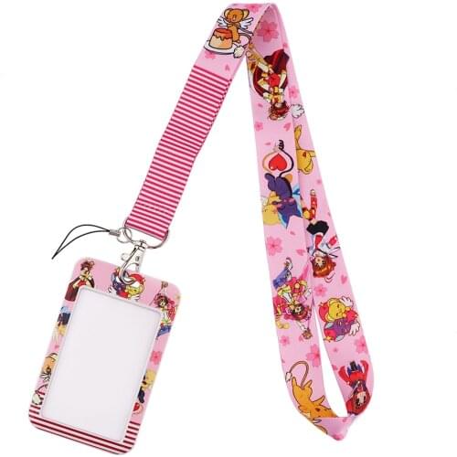 DZ1775 Japanese Anime Novel Neck Strap Lanyards Keychain Badge Holder ID Card Pass Hang Rope Lariat Lanyard Key Ring Gifts