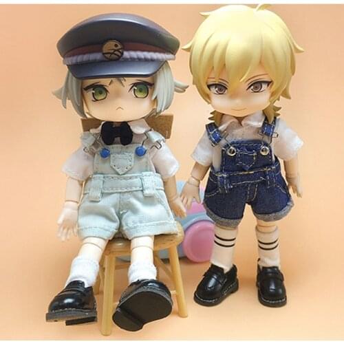 Ob11 doll pants bjd clothes Denim shorts with straps for 1 / 12bjd ,GSC, obitsu11,doll accessories for doll shorts