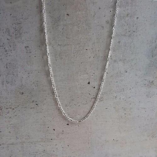 35cm-90cm Thin White Gold Color Figaro Chain Choker Short Necklaces For Women Girls Boys Kids Baby Children Mens Jewelry Kolye