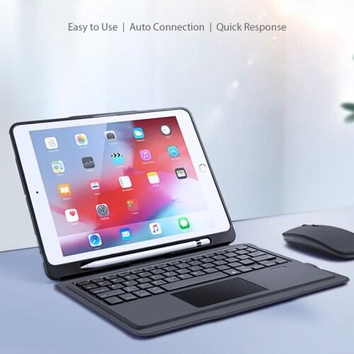 For Apple iPad Pro 10.5 2017 TPU +PU Leather Keyboard Case for iPad Pro 2017 Wireless Bluetooth Keyboard Case with Pencil Holder