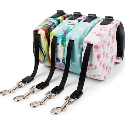 Cheap 5M Pet Dog Leashes Automatic Nylon Retractable Dog Leash Puppy Pet Traction Rope Chain Harness Dog Cat Lead Pet Supplies