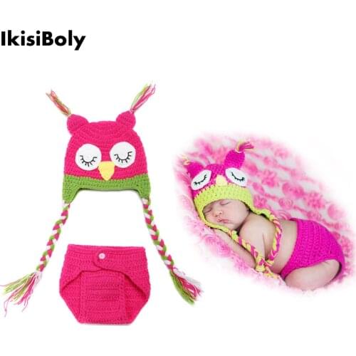 Baby Clothing Photography Props Newborn 2021 New Girl Boys Handmade Owl 0-3M Unisex Costume Babe Clothes Accessories