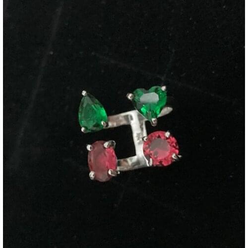 Designer Fashion 925 Sterling Silver Jewelry 3A Cubic Zirconia Party Adjustable Ring