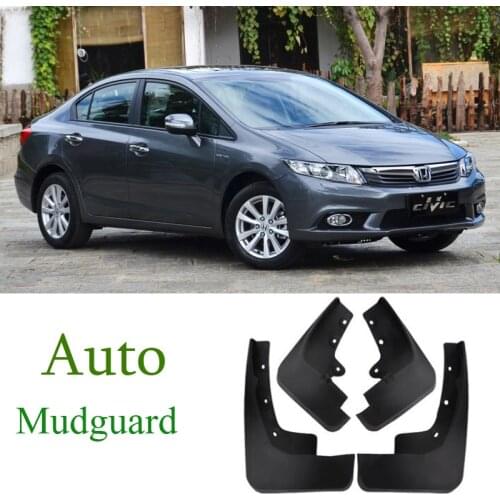 For Honda Civic 2012 2013 2014 2015 Car Front Rear Mudflaps Mudguards Fender Flares Splash Guards Mud Flaps Fenders 4Pcs