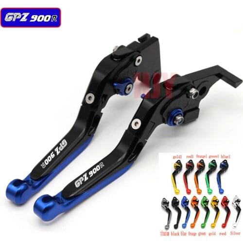 !Logo(GPZ900R) For Kawasaki GPZ900R GPZ 900R 1990-1993 CNC Adjustable Folding Extendable Motorcycle Brake Clutch Lever