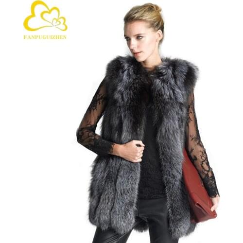 Fashion Womans Sleeveless Faux Fox Fur Vest Casual Elegant Street Wear Jacket Slim Fit Woman Furry Coat
