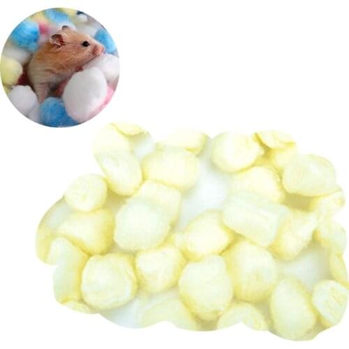 New 100pcs Hamster Cotton Color Household Pet Gold Silk Bear Nest Cushion Material Take Off Paper Quilt Winter Warm Cotton