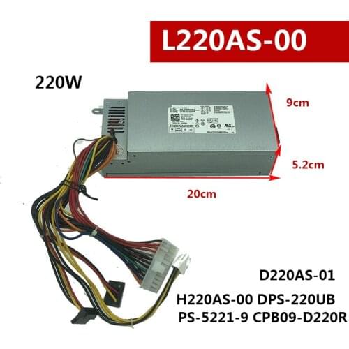 Original New PSU For Dell D06S 660S V270S Power Supply PS-5221-04 DPS-220UB-3 B GW-FLEX180 GW-FLEX220 DPS-220UB A DPS-220UB 2A