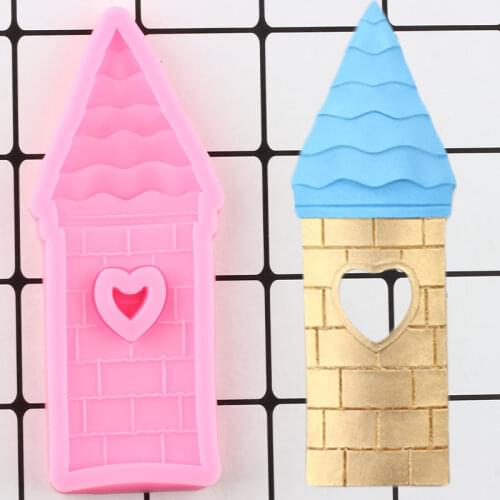 Princess Castle Silicone Molds House Fondant Mold Baby Birthday Cake Decorating Tools Cookie Candy Clay Chocolate Gumpaste Mould