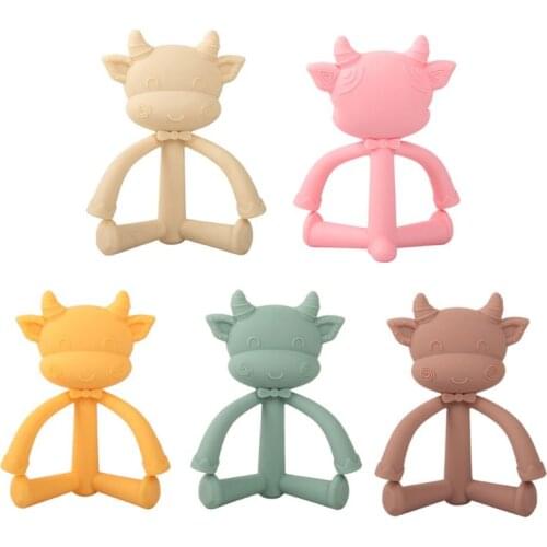 BPA Free Silicone Teethers Food Grade Teething Toy Baby Shower Gifts Cartoon Animals Teether Wholesale