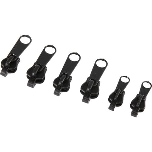 Universal Zip Head Tools Repair Replacement Kit 6 Pieces Plastic Zipper Fixer Replacement accessories