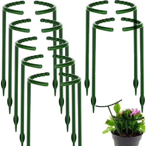 Plant Stake Half Round Plant Support Ring Garden Flower Support Plant Support Stakes for Tomato 14 Packs