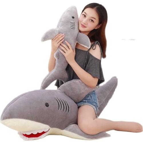 1pc 50-130cm Plush Sharks Toys Stuffed Animals Simulation Big Sharks Doll Pillows Cushion Kids Toys for Children Birthday Gifts