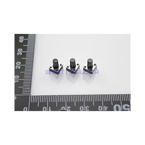 100pcs Tact Switch Push Button 6*6*9 6mm*6mm*9mm H9mm Through Hole SPST-NO