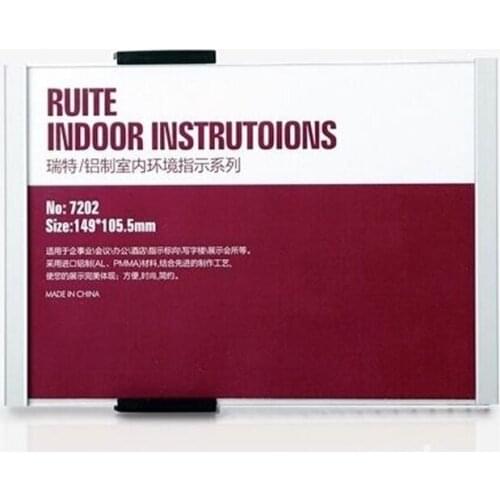 149*148.5mm Department Office Door Room Sign Holder Instruction Wall Amount Frame Wall Direct Signage Display Rack Aluminum