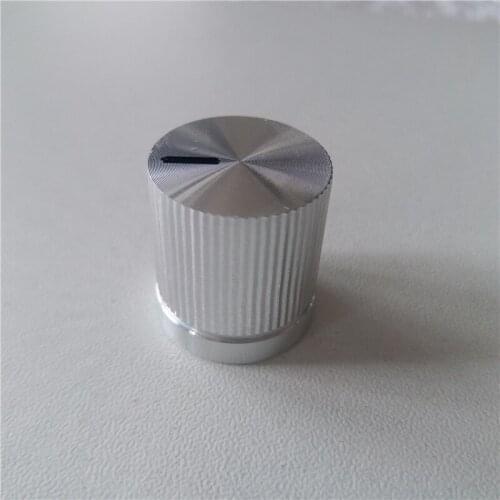 2pcs aluminum cap knob potentiometer knob 20*22*6mm knob with mark instrument handle fine-tuning knob mirror vertical stripe