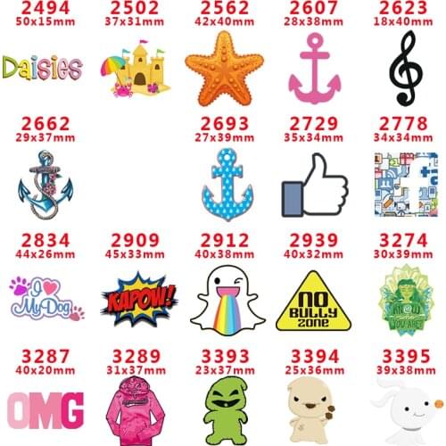 2018 new arrival Free shipping 30 pcs/package printed resin planar flat-back resins for Hair Bow Decoration PR2494