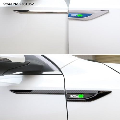 For Hyundai Sonata 2011 2013 2015 2016 2018 2020 2021 Accessories Side Leaf Plate Decoration Sequins Leaf Board Side Label