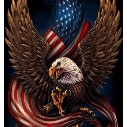 5D DIY Diamond Painting Animal Eagle Cross Stitch Full Round Drill Diamond Embroidery Rhinestone Mosaic Picture Home Decor Gift