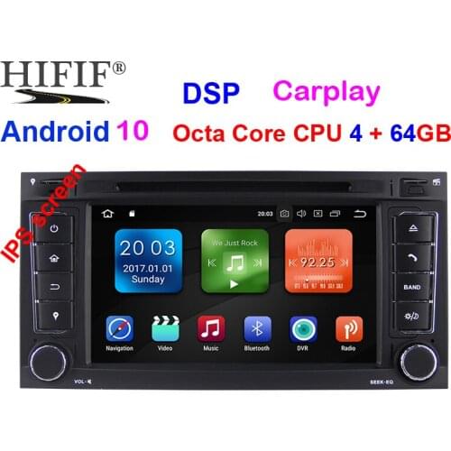 IPS DSP Android 10.0 2 Din 7 Inch Car DVD Player For Touareg/T5 Volkswagen With Dual Channel Canbus 3G/4G Wifi GPS Navigation BT