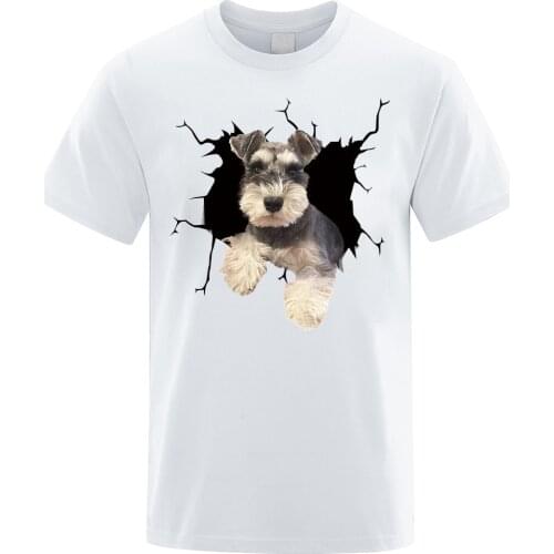 CLOOCL Animal White Cotton T-Shirts Fashion Brand Yorkshire Terrier Printed T-shirt Casual Shirts Hip Hop Tops Funny Cotton Tees