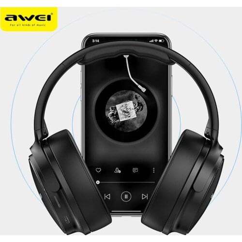 AWEI A780BL 5.0 Wireless Headphone Bluetooth With Mic Stereo Deep Bass Gaming Headset Support TF Card For iPhone Game Headsets
