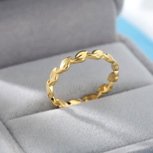 Bohemian Vintage Leaf Rings for Women Bijoux Gift Female Gold Leaves Branch Shaped Finger Rings Anillos Wholesale Jewelry Gift