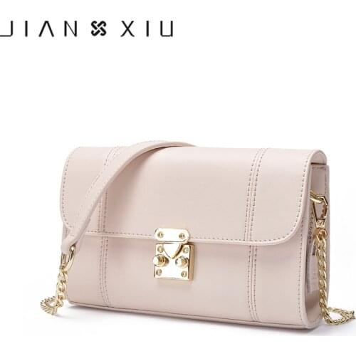 JIANXIU Brand High Quality Women Messenger Bags Split Leather Female Crossbody Bag Newest Small Chain Ladies Flap Shoulder Bag