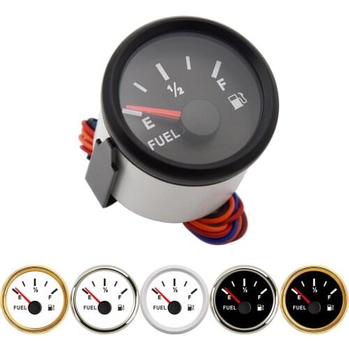 52MM Gauge Fuel Level Gauge 0-190Ohm 240-33Ohm Auto Digital Fuel Level Gauge for Marine Boat Yacht Oil Tank Level Indicator E-F