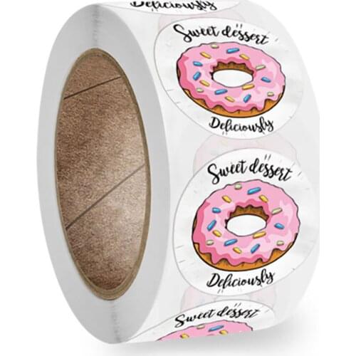 100-500pcs Baking Cake Labels Stickers 1 inch/2.5cm Punk Thank You Stickers For Packaging Box Gift Scrapbooking Seal Decoration