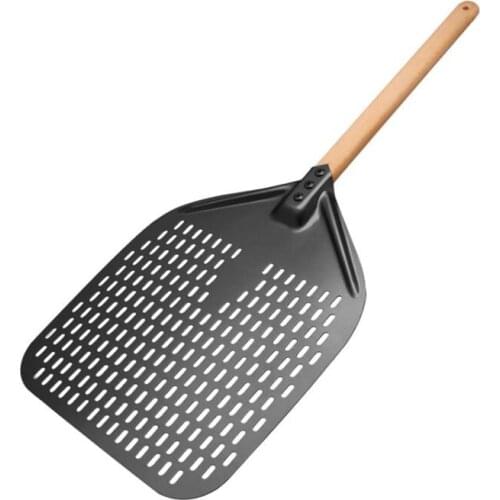 Pizza Peel,Perforated Pizza Shovel,Rectangular Pizza Turning Spatula With Detachable,For 12-Inch Pizza And Bread Lovers