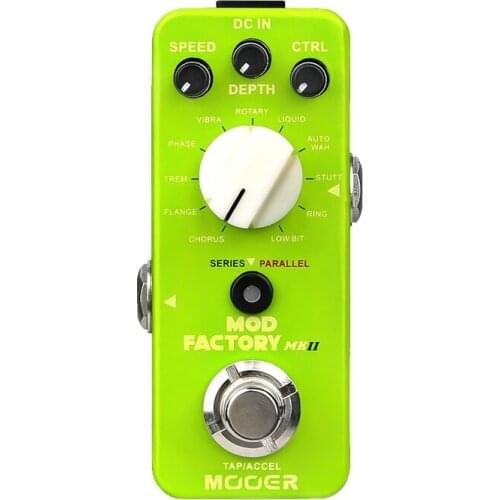 MOOER MOD FACTORY MKII Multi Modulation Guitar Effect Pedal with 11 Modulation Effects Tap Tempo True Bypass Full Metal Shell