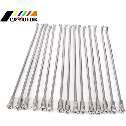 Motorcycle 36 Pcs 21" Front 18" 19" Rear Wheel Steel Spokes Nipples For KTM HONDA YAMAHA KAWASAKI SUZUKI Pit Bike Enduro