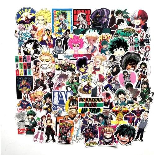 70pcs/lot My Hero Academia Stickers Classic Japan Anime Sticker Modern Popular Laptop Luggage Car Skateboard Phone Decal