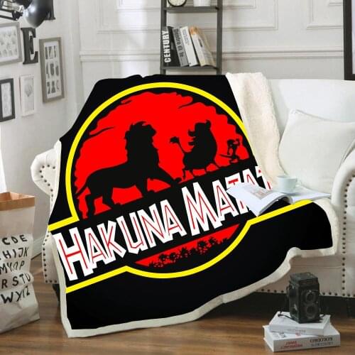 Lion King Simba Children Kindergarten Cover Quilt 3D Anime Sherpa Fleece Blankets Adult Teen Office nap Keep Warm Soft Comfort